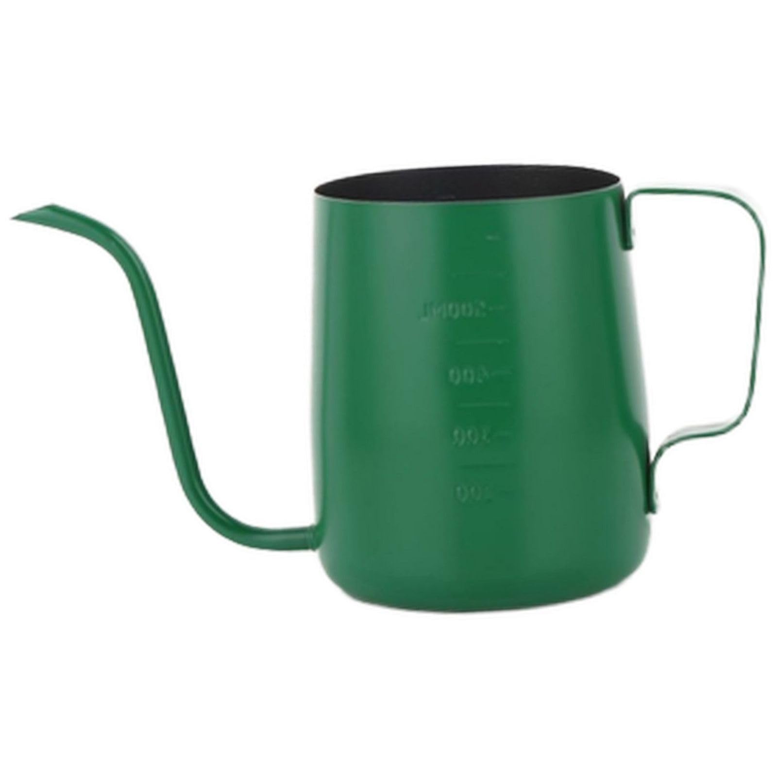 Hanging Filter Coffee Pour Over Kettle Stainless Steel with Teflon Coating Long Spout for Kitchen Countertop and Office Desk Brewing (Green, 3.54 × 2.76 × 4.45 in)