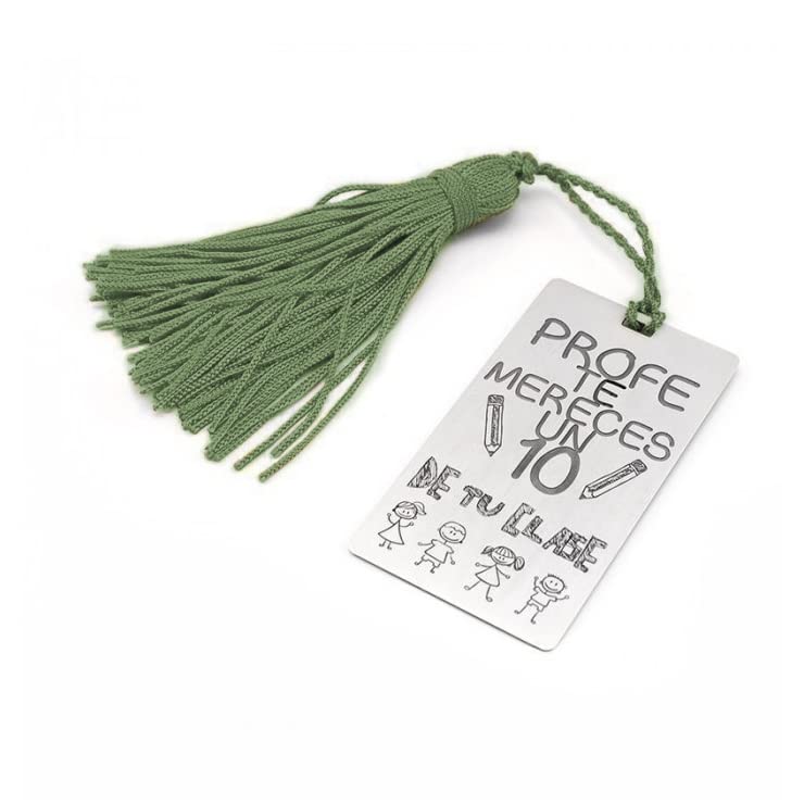 Marque-page pour professeurs S&S vert avec message de notation pour corriger et lire avec confort