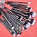 Daily Queen 29pcs Black Professional Makeup Brush Set Kabuki Powder Concealers Eye shadows Blush Eyeliner Eyebrow Contour Eye blending Brushes (29pcs brush)