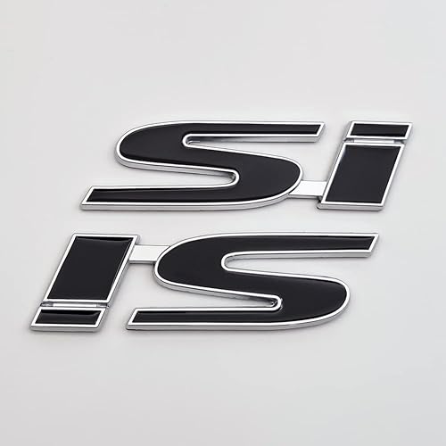 Miniatura 9 de JOELEW 2 piezas de emblema con logotipo de Si 3D para guardabarros calcomanías de metal para carreras deportivas Turbo Decal de repuesto para