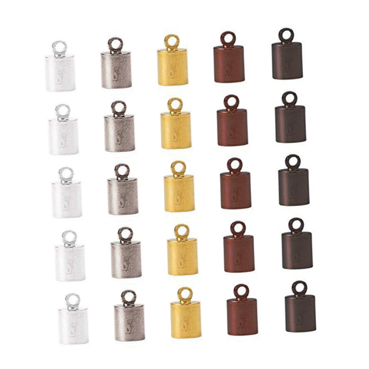 STOBOK 200pcs DIY Jewelry Accessories 6mm Wide Weight Buckle Buckle Fringe Hat Leather Cord Plated Polished