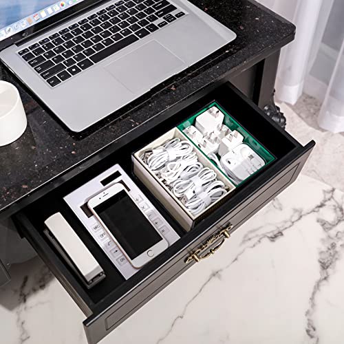 Yesesion Clear Desk Drawer Organizer Tray, Plastic Pencil Holder With 2 Removable Compartment For Marker Pen, Stationery, Binder Clips, Clamps, Art Supply In Office, School, Home #TOP4