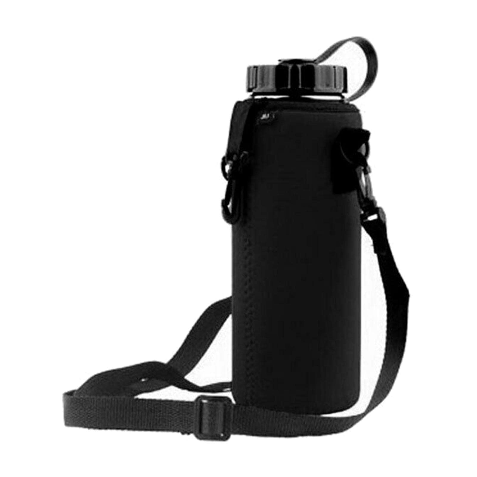 Porta Bottiglia d'Acqua in Neoprene da 500 Ml, Custodia Isolata per Borsa Porta Bottiglia d'Acqua, Tracolla Regolabile E Gancio di Chiusura