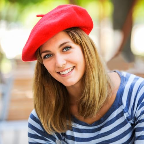 Image of Jolbndcv 6PCS Beret, French Beanie, Outdoor, Winter, Fashion Lady Hat | One Size Fits Most,Solid Color,Stretchable,for All Season