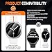 Diruite 4-Pack Screen Protector for Samsung Galaxy Watch 8/7/6/5/4/FE 40mm Tempered Glass Screen Cover[Diameter Size 37mm]