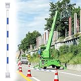 Generisch Kegelstange, robuste, ausziehbare Absperrkegelstange, 99–198 cm verstellbare Parkabsperrung, 15er-Packung, Blaue temporäre Verkehrssicherungseinrichtung für Garagen und LKW-Haltestellen