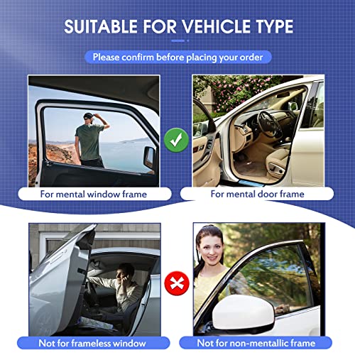 Bohaipan 4 Pcs Car Side Window Sun Shades, Magnetic Car Window Shade Sunshades Privacy Curtains, 100% Block Light, Suitable For Baby Sleeping, Camping Uv And Privacy Protection #TOP4