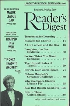 Paperback Selected Articles From Reader's Digest (Large Type Edition, Vol. 37, September 1994) Book