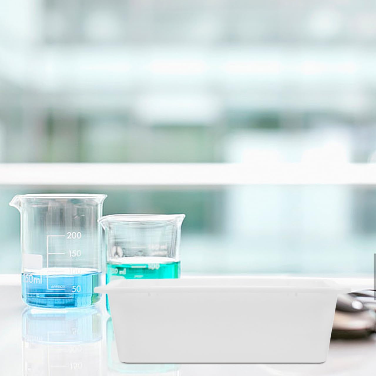 ULTECHNOVO 3 vassoi quadrati da laboratorio per esperimenti chimici, a prova di perdite, in plastica robusta per forniture