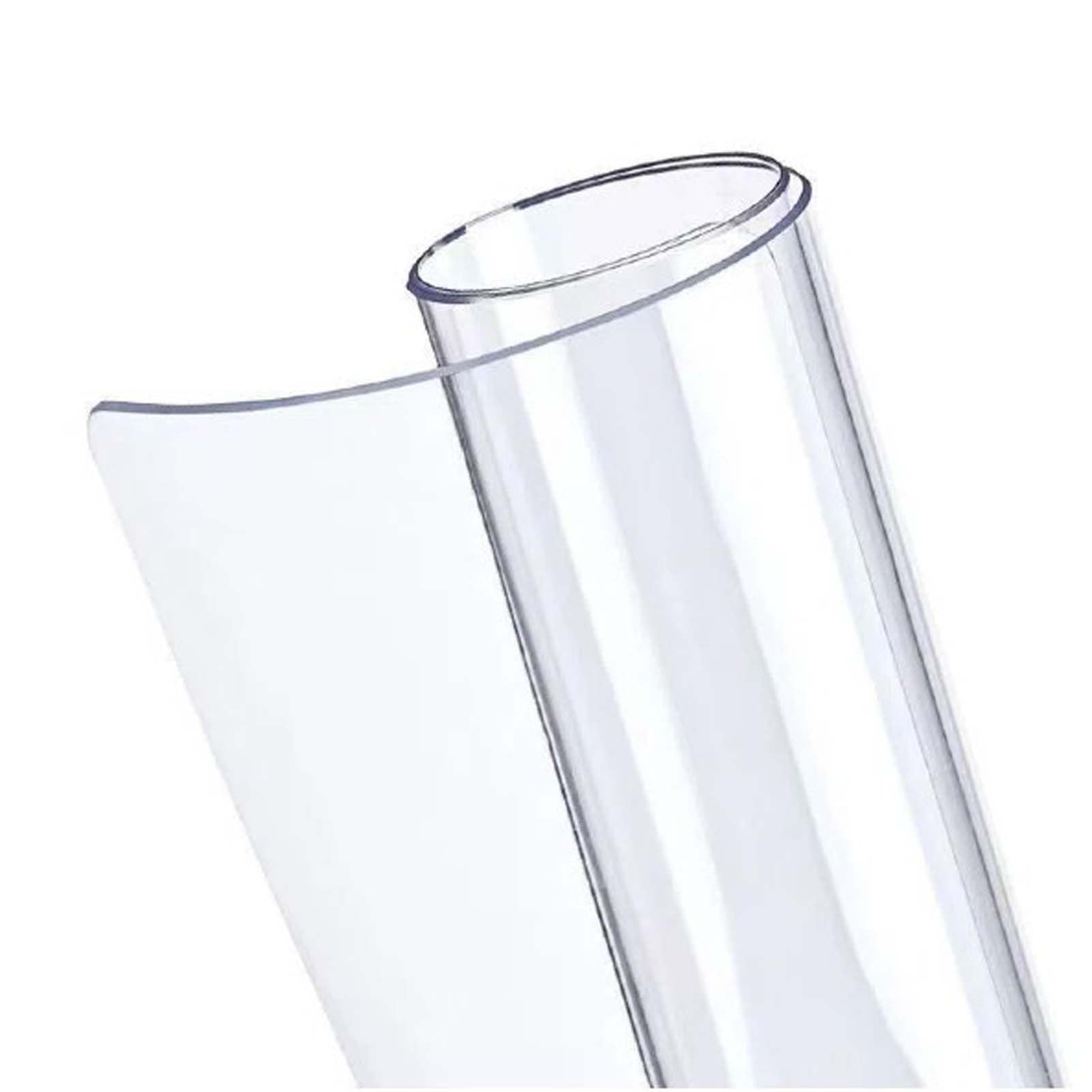 Przezroczysty obrus z PVC, przezroczysty, wodoodporny i plamoodporny, plastikowa osłona zabezpieczająca przed rozlaniem, łatwa w czyszczeniu podkładka na biurko do jadalni, kuchni i na zewnątrz