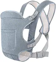 Canguru Ergonômico para Bebê 4 em 1 Kidino – Sling para Recém-Nascido com Assento, Mochila Evolutiva, Conforto e Segurança em Todas as Estações