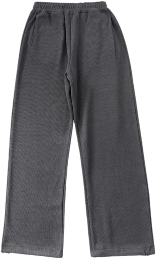 KEHAIOO Women Gray Hip Hop Streetwear Jogging Sweatpants High Waist Oversize Sports Pants Wide Leg Trousers