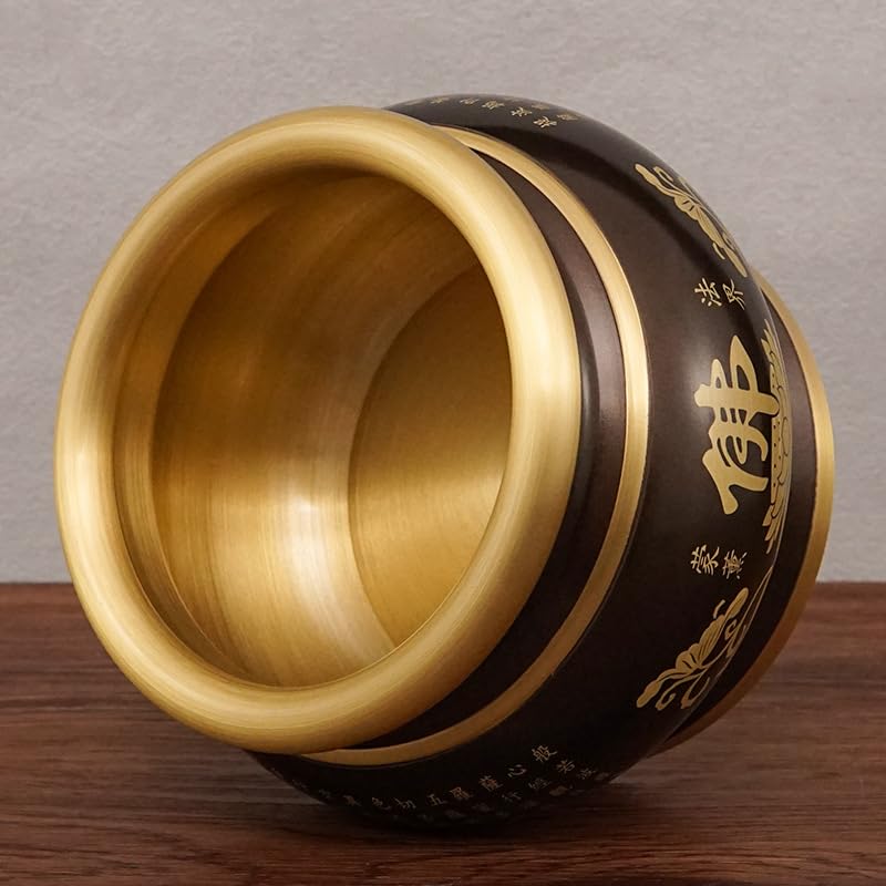 Amazon.com: 供佛心经香炉xianglu 家用纯铜观音室内烧香鼎炉寺院