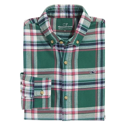 vineyard vines Boys' Flannel Plaid Whale Shirt2