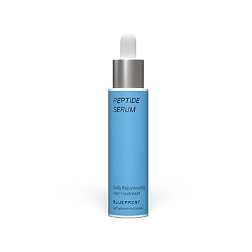 Blueprint Bryan Johnson Hair Peptide Serum 8 Peptide Scalp Treatment with Caffeine & Curcumin Fragrance Free Scalp Serum for Thicker, Fuller Hair Lightweight Leave-In Formula 50 mL