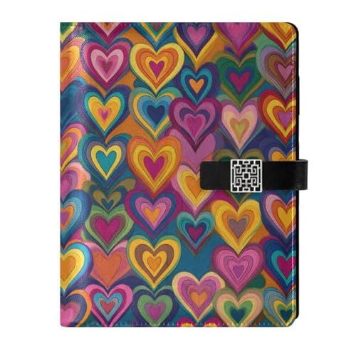 Carnet de notes rétro coloré rayé en cuir pour écrire au collège avec pages lignées étanches