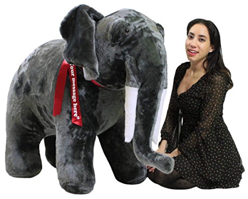 Big Plush Personalized Giant Stuffed Elephant 48 Inch Soft American Made Realistic Jungle Animal #TOP17