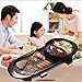 Elektryczny grill Grill Kuchenka Kalowe BBQ Electric Grill Path Z Hot Dulka 2 w 1 Kryty/Outdoor 1700 wats Elektryczny piekarnik/Teppanyaki Grill/Hot Garbka Griddle Camping, Przenośny Nonstick G