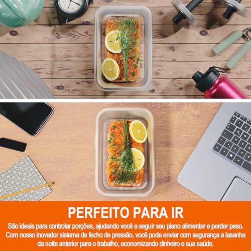 ANTUVI 42 Peças Potes Recipientes Herméticos de Alimentos, Organização, Livre de BPA