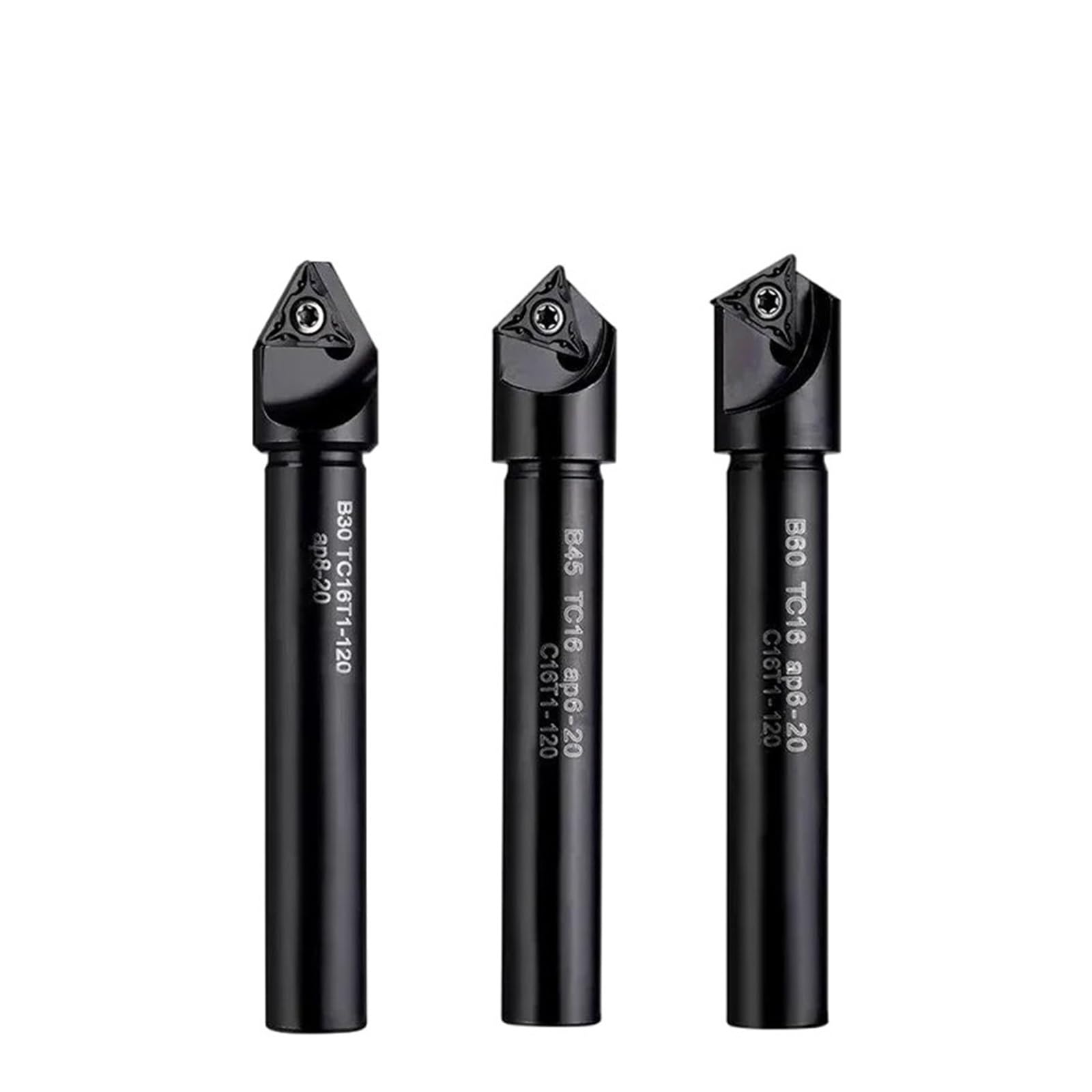 Ckqshenkouyickq B15 Tc16 C25 Ap29-35 1Pcs Machining Center Chamfering Cutter Series Inserts Indexable Chamfer Milling Cutter Holder 30/45/60 Degree Spot Drilling(B15 Tc16 C25 Ap29-35)