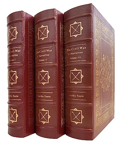 Shelby Foote Narrative Civil War Easton Signed Leather