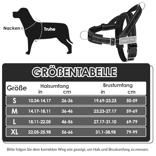 SlowTon Hundegeschirr mittelgroße große Hunde mit 1,55-1,7 m Leine, gepolstertes reflektierendes Brustgeschirr mit verstellbarem Hals und Brust, Anti-Zug Geschirr Hund für Spaziergänge