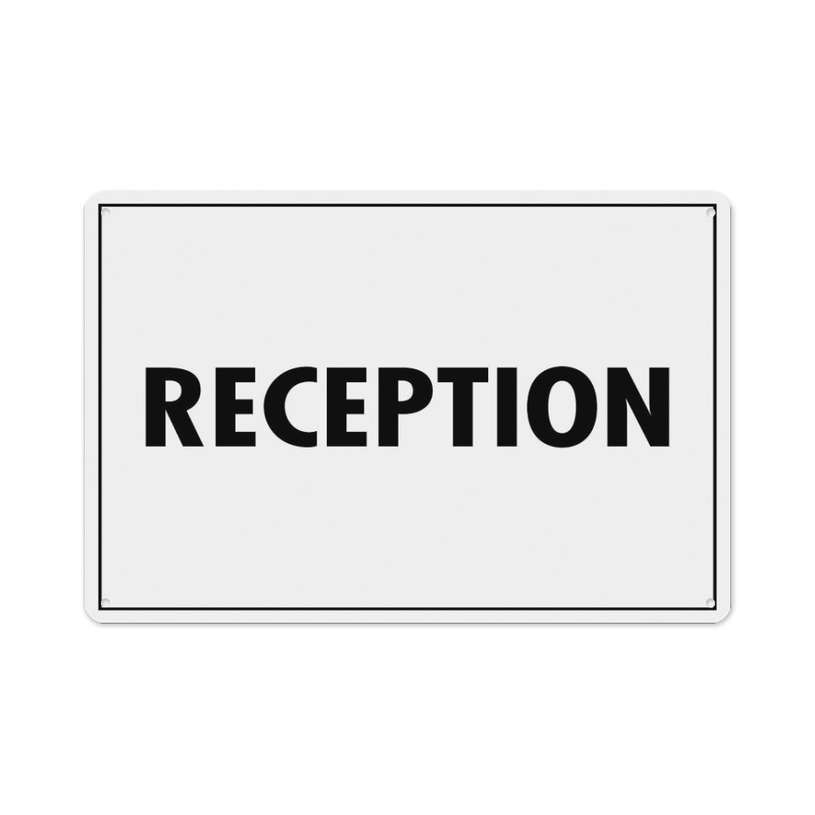Peiyeety A03 Reception Sign Aluminum Tin Warning Signs For Home Outdoor Garden 8X12 Inches