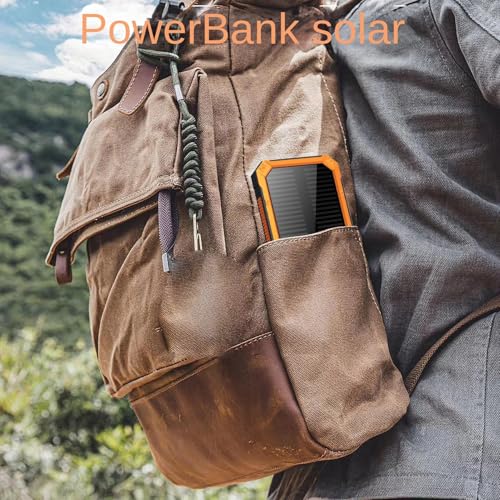 Power Bank Portátil, Batería Externa Solar, Cargador Inalámbrico 20000mAh con Linterna y Carga Rápida para Viajes, Camping y Actividades al Aire Libre - imagen 7