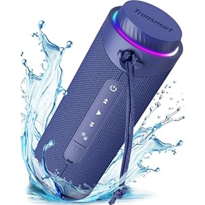 Tronsmart T7 Portable Bluetooth Speakers with 30W 360°Surround Sound, Bluetooth 5.3, Enhanced Bass, Wireless Stereo Pairing, Custom EQ via APP, IPX7 Waterproof Speaker for Party, Home, Outdoor(Blue)