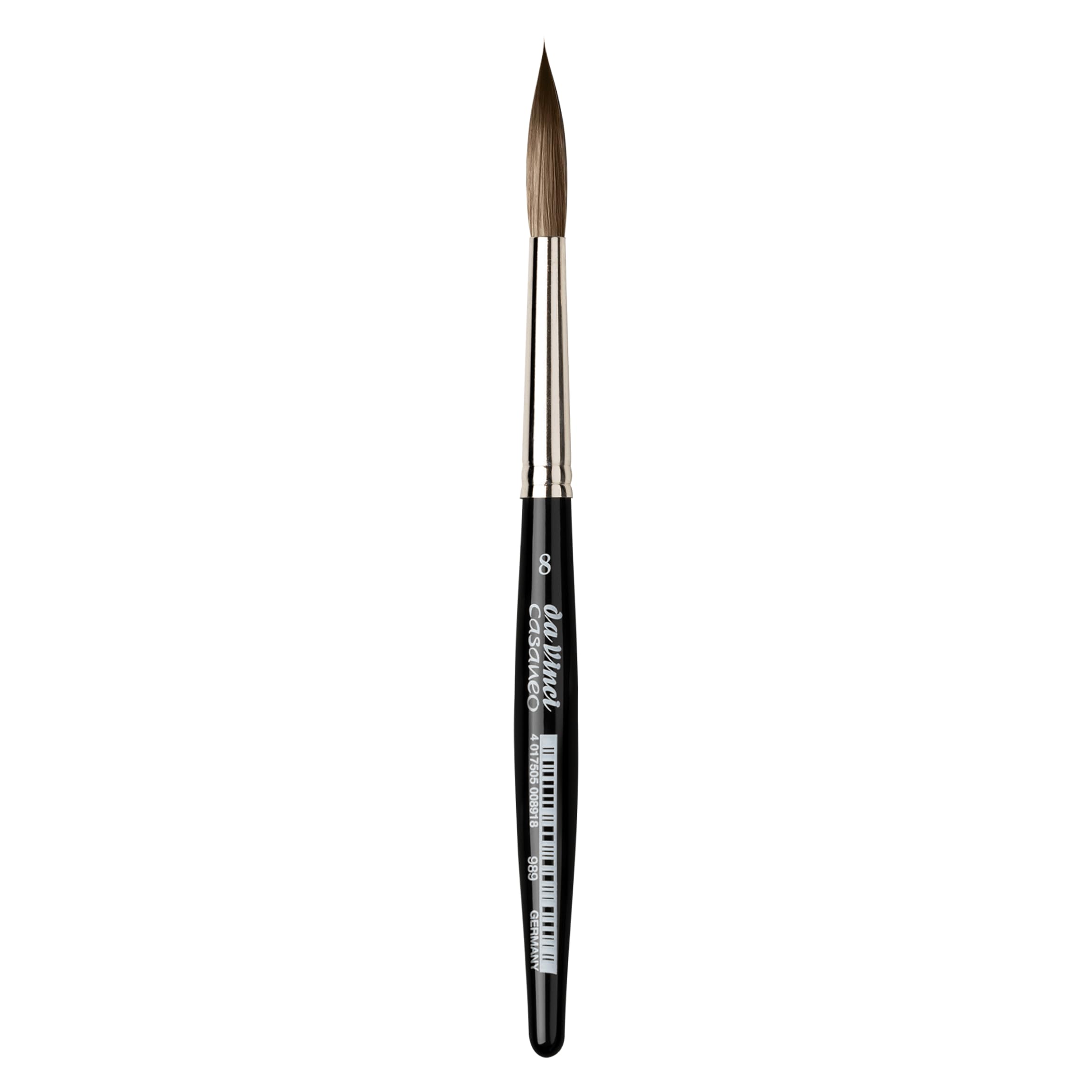 da Vinci, CASANEO, XS watercolour brush, tugboat, synthetic fibres, artist's brush, watercolour painting, liquid acrylic paints, made in Germany, tugboat, size 8