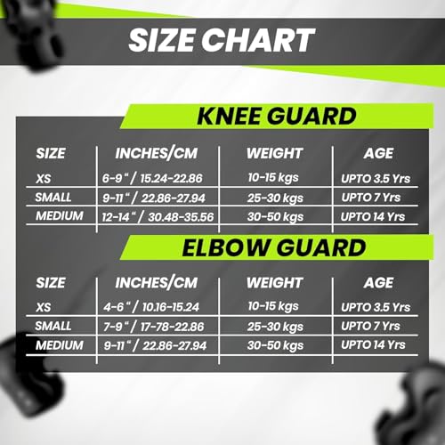 Image of Jaspo SX 4 Protective Set Suitable for Age Group Upto 12 Years Old (Neon, Large)