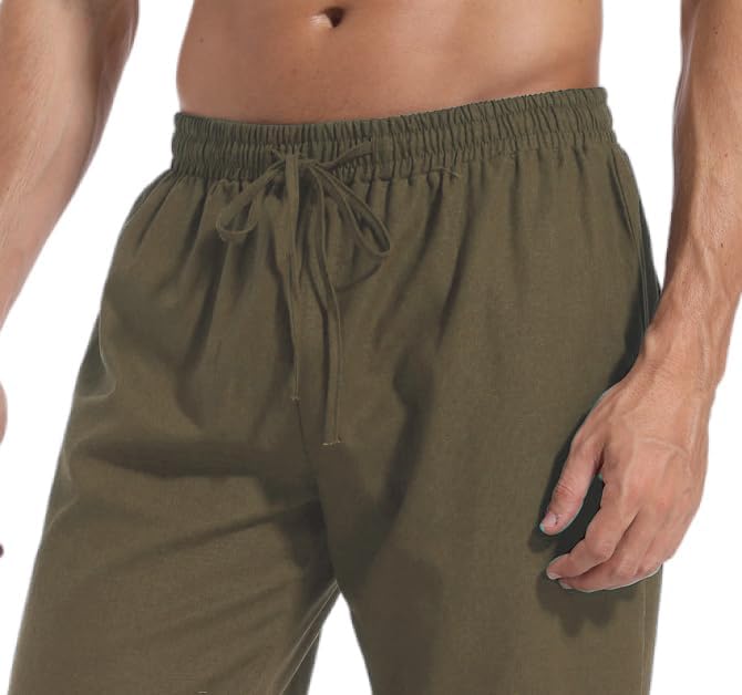 PACEIADTA Men's Ankle Banded Pants Medieval Viking Navigator Pirate Costume Trousers Renaissance Pants - Image 5