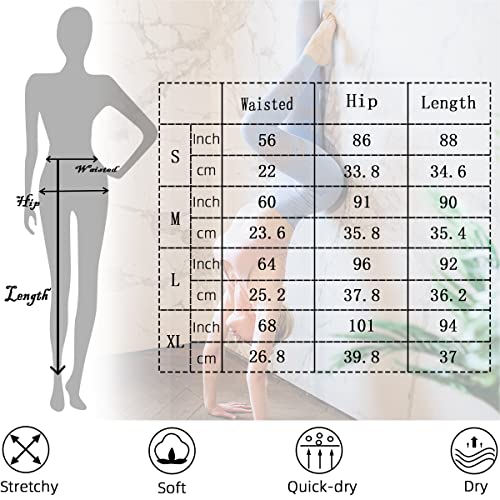 Ilovesia®-Leggings Capri-Pantaloni da corsa (nave)...