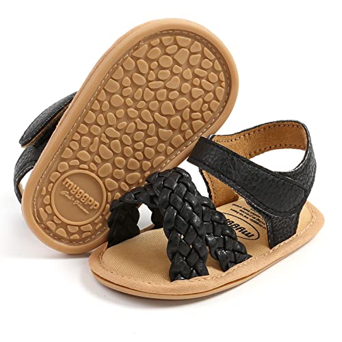 Image of SOFMUO Baby Girls Boys Sparkly Bowknot Sandals Premium Soft Anti-Slip Rubber Sole Infant Summer Outdoor Shoes Toddler First Walkers