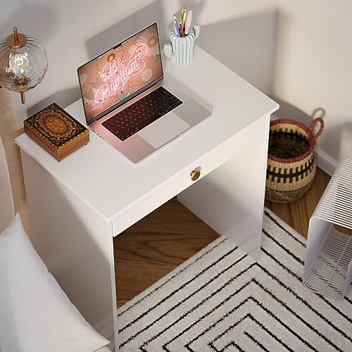Escrivaninha para Quarto ou Escritório com 1 Gaveta Estilo - Branco