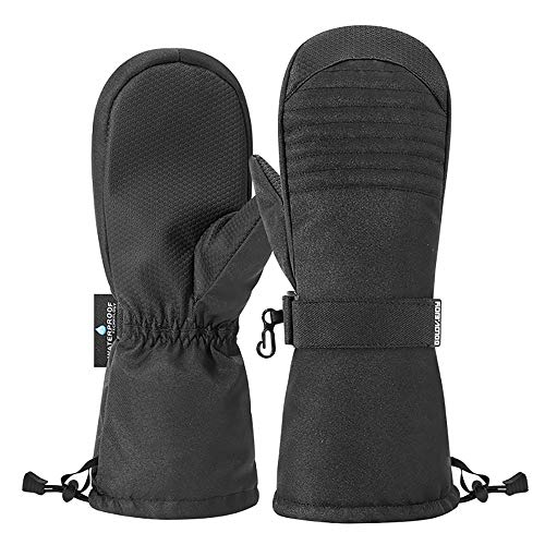 MiOYOOW Skihandschuhe Herren Wasserdicht Warm Fausthandschuhe, Winterhandschuhe Fäustlinge Kälteschutz in Winterzeit Leicht und Strapazierfähig zum Snowboarden Skifahren Schaufeln Cover