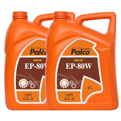 Image of PALCO EP 80W Extreme Pressure Gear Oil for Gear Box 5 Litre (Pack 2) | API GL 4 Gear Oil for Cars, Buses & Trucks High Performance Heavy-Duty for Smooth Transmissions, Superior Protection
