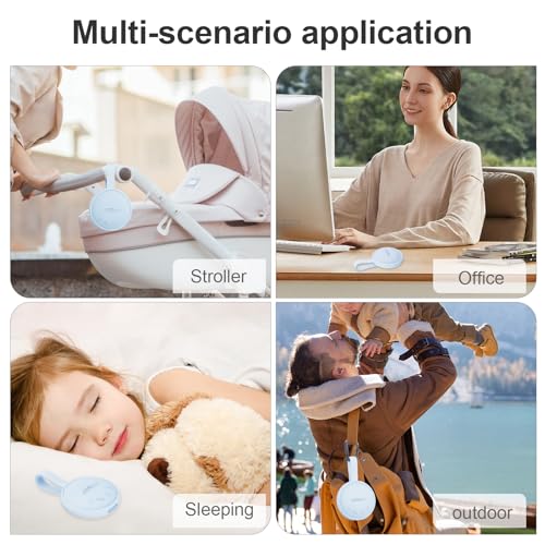 Image of White Noise Sound Machine, Portable Sound Machine for Sleeping Adults & Baby, with Bluetooth 5.1 /24 Soothing Sounds /Battery Powered /3 Timer Memory Function for Office /Bedroom /Travel（Blue）