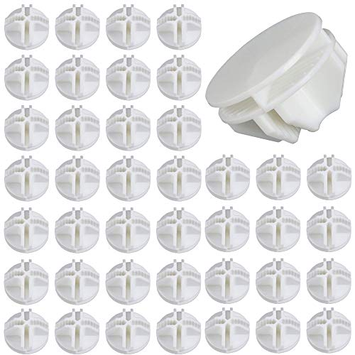 ManLee 40pcs Connecteurs en Plastique Cube de Fil pour Placard de l'organisateur Modulaire et Rayonnage de Stockage de Cube en Grille - Blanc