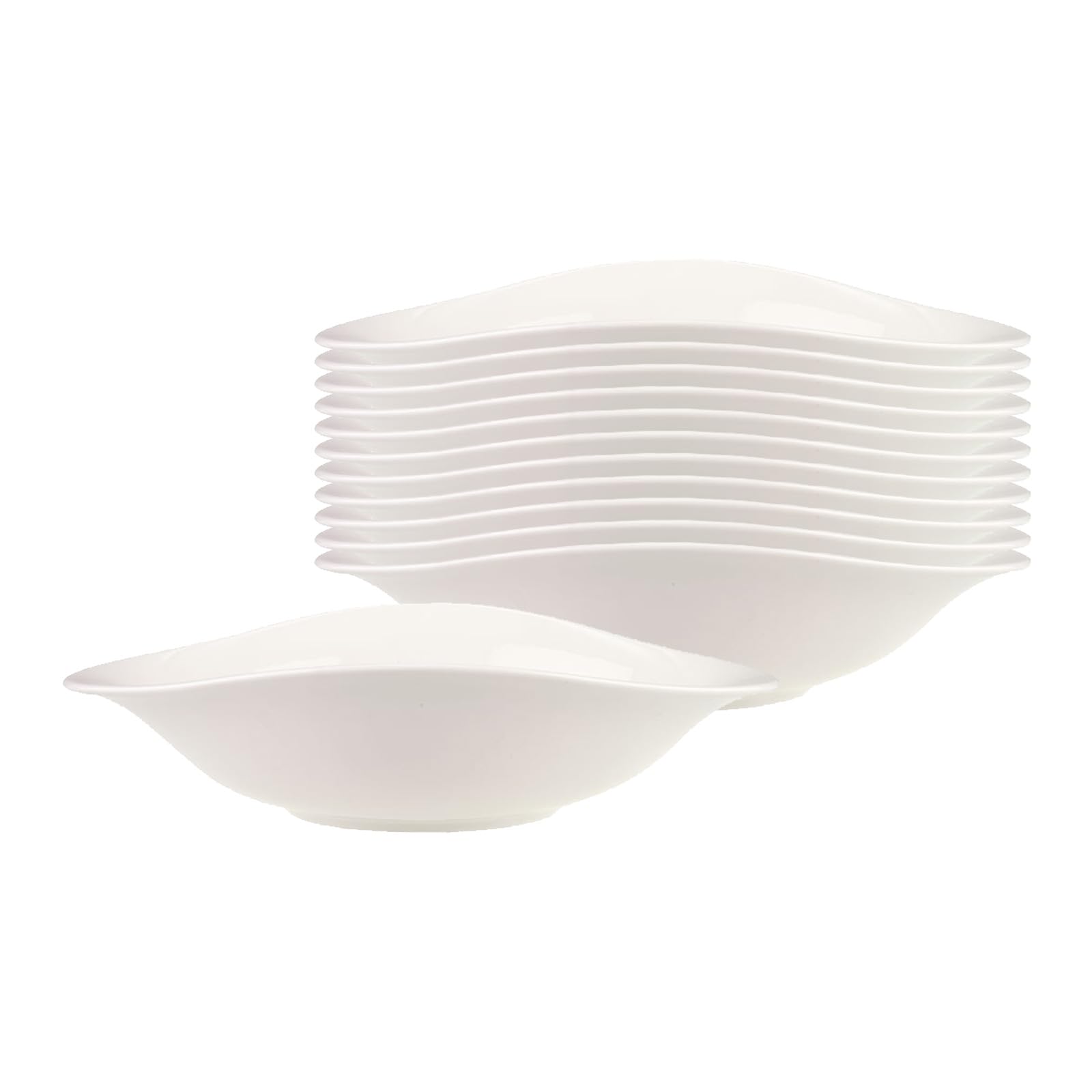 Villeroy & Boch - Vapiano Pastaschalen Set 12-Teilig Weiß, Spülmaschinenfest, Mikrowellensicher, Pastateller, Pastaschüssel, Teller Tief, Für Spaghetti, Nudeln oder Salat, Premium Porzellan