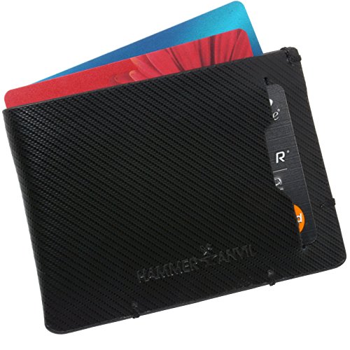 HAMMER ANVIL Mens Minimalist Front Pocket Wallet RFID Safe Leather Easy Pull Tab Cordoba Black2