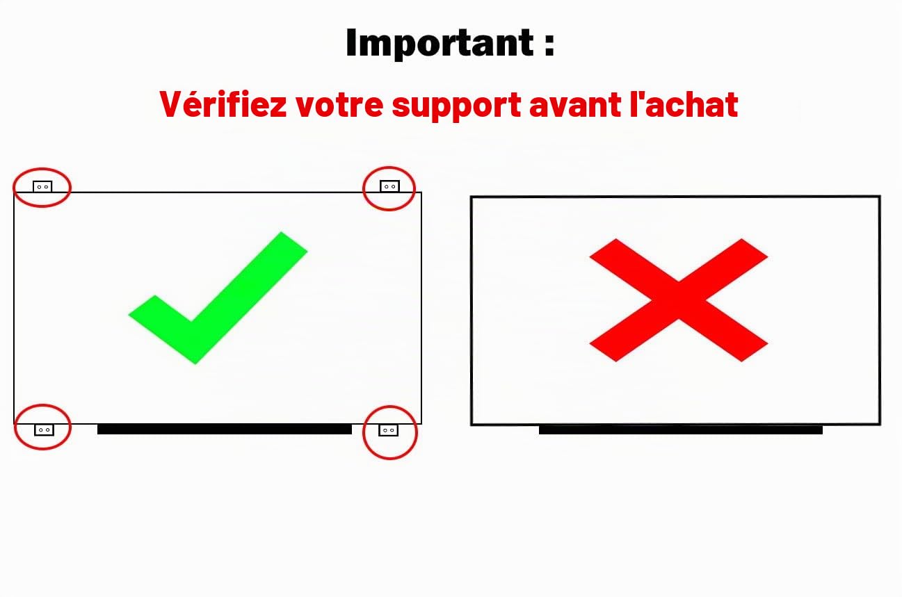 Écran LCD LED de remplacement pour ordinateur portable HD 15,6" compatible avec LTN156AT39-D01 6HTP8 pour Dell Inspiron 15-5000 P51F
