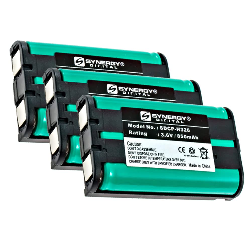 Synergy Digital Cordless Phone Batteries, Compatible with Rayovac RAY193 Cordless Phone Combo-Pack Includes: 3 x SDCP-H326 Batteries