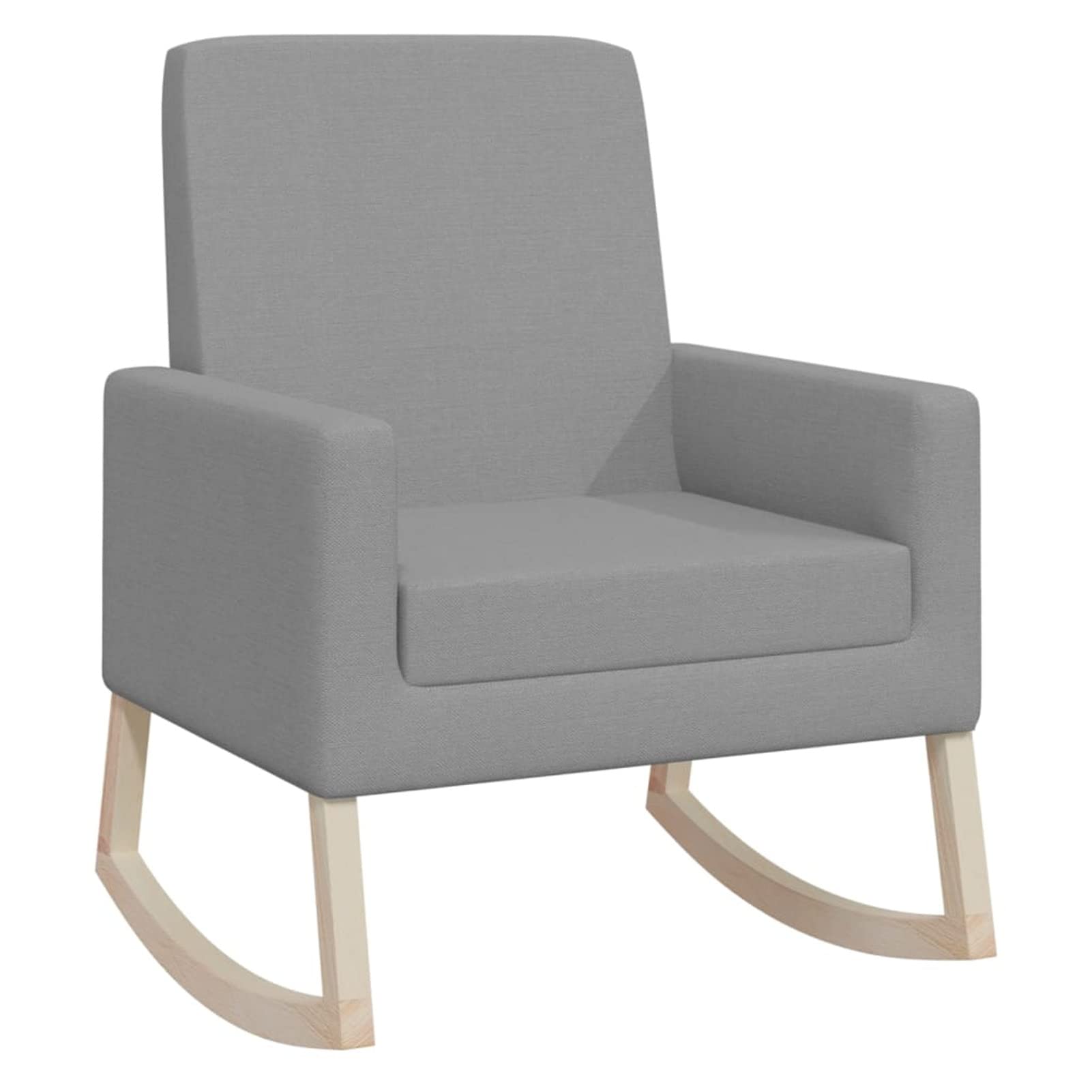 Gecheer Sillón Mecedora,Mecedora Lactancia Sillón de Lactancia, amamantar o Dar el Pecho - Butaca Mecedora con balanceo para dormirlo Tela Gris Claro