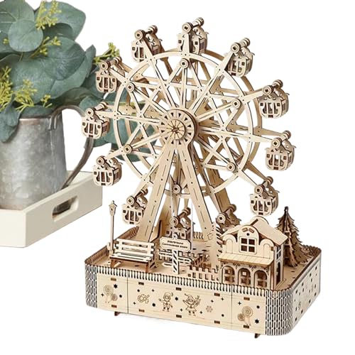 Casse-Tête Bois 3D Jeu Construction Modélisme Adulte Grande Roue LED