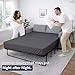 Cottington Lane 1 Piece Sleeper Sofa Fitted Sheet Queen Size, Premium Quality 100% Egyptian Cotton, 6 Inch Deep Sofa Bed/Pullout Couch Bottom Sheet Only, Cooling, Soft & Breathable, Dark Grey