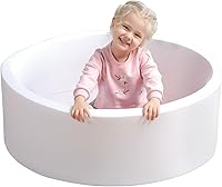 Vista 12 de TRENDBOX Piscina de espuma de memoria redonda para interior (SIN bolas) para niños pequeños - Azul claro