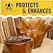 Bumblechutes 4 oz Bee'Nooba Beeswax For Wood Finishing Oil Starter Kit, Wood Finish Applicator Pads, Hydrate Seal Protect Furniture, Metal, Concrete, Carnauba Wax Tung Oil Topcoat Waterproof Food Safe