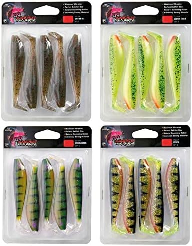 Fox Rage Zander Pro Bulk Shads 10cm 4" Natural Perch x 5 (nsl435)