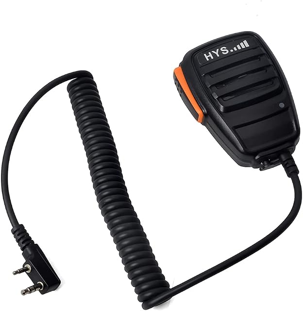 TWAYRDIO Walkie Talkie Handheld Speaker Microphone Radio Mic for Baofeng uv-5r uv-5r plus uv-9r bf-888s bf-f8hp Kenwood Wouxun TYT MD-380 MD-390 Retevis RT3S RT24 RT85 H-777 Two Way Radio